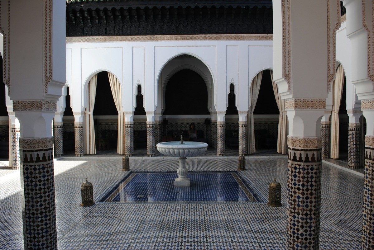 Architecture et zellige Marrakech — hôtels et riads